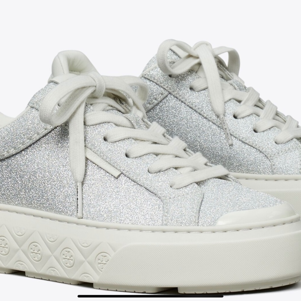 Tory Burch Lady Bug Glitter Sneakers - size 10